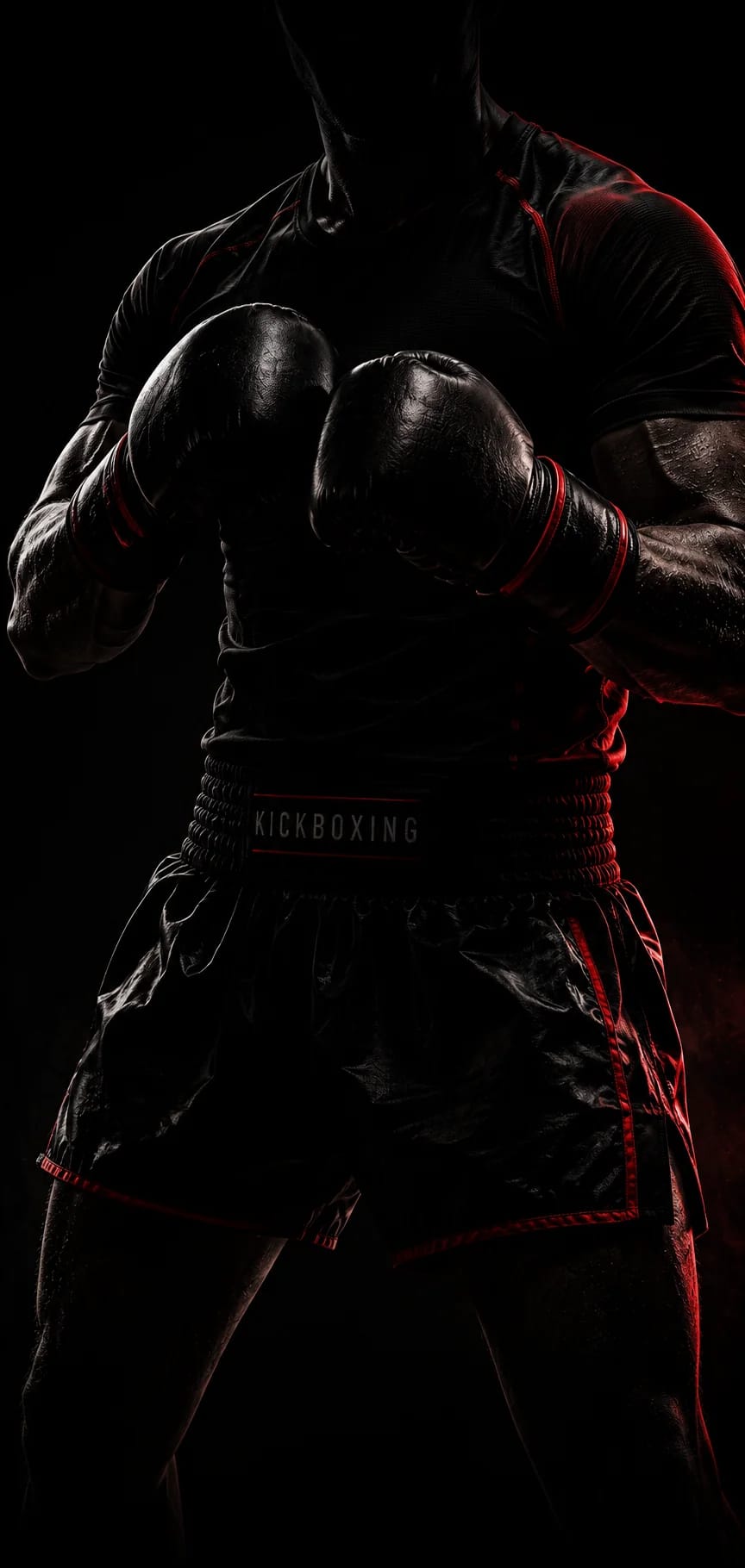 Kickboxer drilling kicks on a heavy bag
